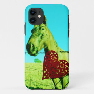 Red Heart and Horse iPhone 11 Case