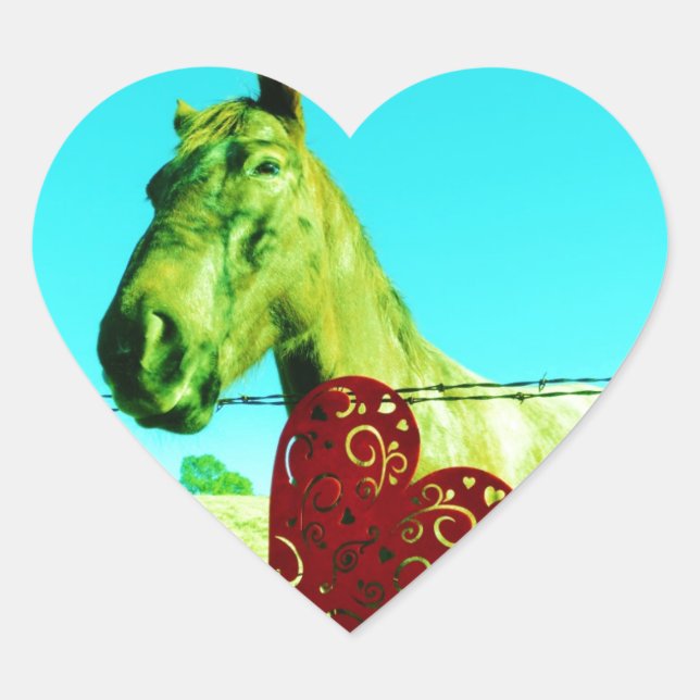 Red Heart and  Horse Heart Sticker (Front)