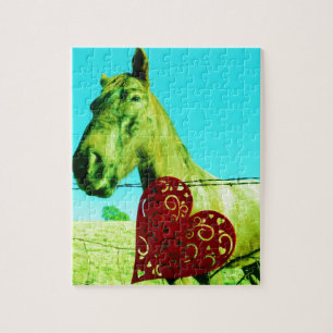 Red Heart and Horse Jigsaw Puzzle