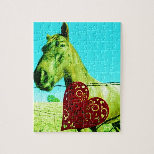 Red Heart and  Horse Jigsaw Puzzle (Vertical)