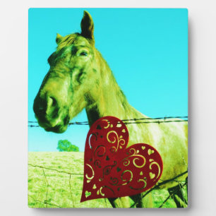 Red Heart and Horse Plaque