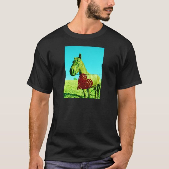 Red Heart and  Horse T-Shirt (Front)