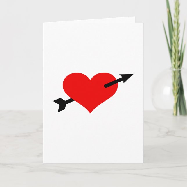 Red heart arrow card (Front)