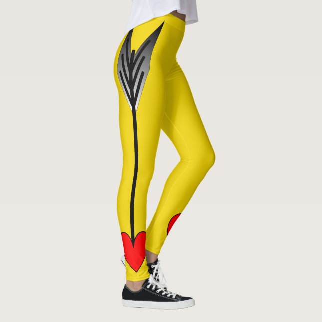 Red Heart Arrow Yellow Leggings (Right)