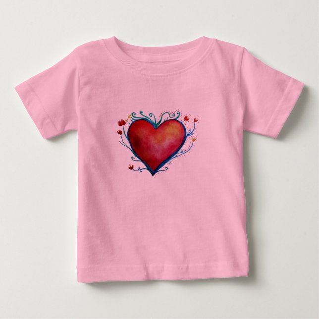 Red Heart Baby Tutu Bodysuit (Front)