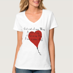 Red Heart Balloon Saying Shirt