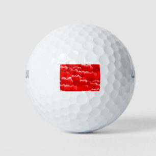 red heart balloons golf balls