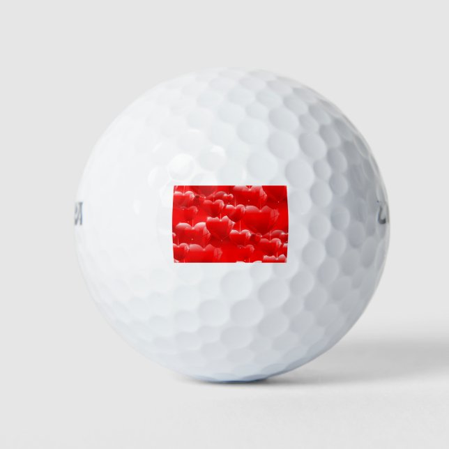 red heart balloons golf balls (Front)