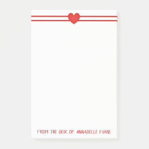 Red Heart Band Post-it Notes