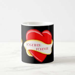 Red Heart Banner Personalised Mug