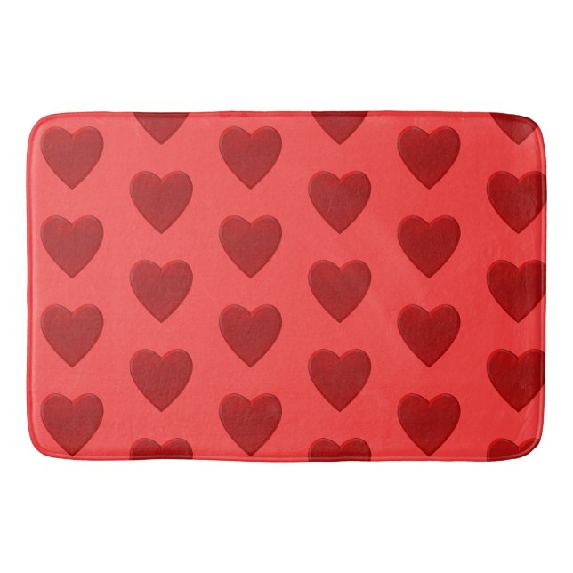 Red Heart Bath Mat (Front)