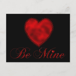 Red Heart Be Mine Valentine's Day Postcards