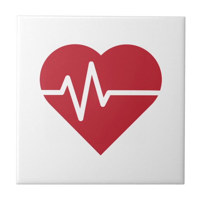 Red Heart Beats Tile (Front)