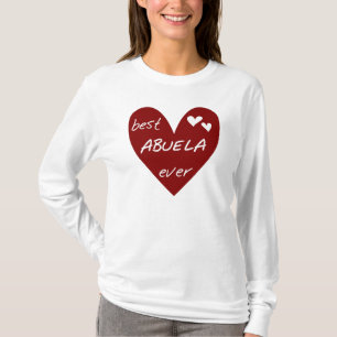 Red Heart Best Abuela Ever T-shirts and Gifts