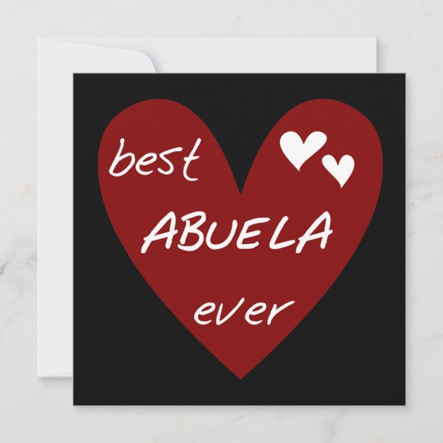 Red Heart Best Abuela Ever T-shirts and Gifts (Front)