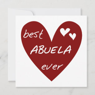 Red Heart Best Abuela Ever T-shirts and Gifts