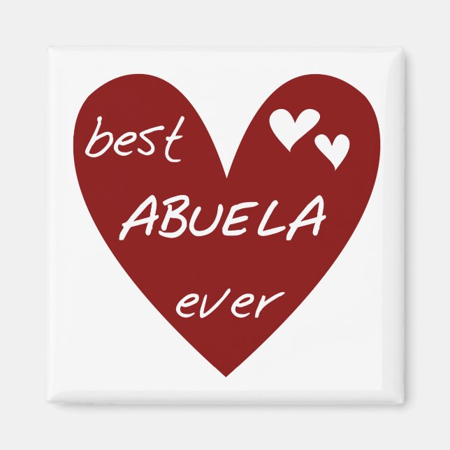 Red Heart Best Abuela Ever T-shirts and Gifts Magnet (Front)