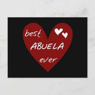 Red Heart Best Abuela Ever T-shirts and Gifts Postcard
