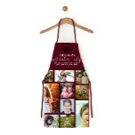 Red Heart Best Baker Chef Grandma Photo Collage Apron<br><div class="desc">This cute and sweet apron is perfect for any grandma. It features 13 customisable photos of her beautiful grandchildren. It also features the quote, "Proud Grandma. Best baker and chef, sprinkling every grandchild with love and affection, " in white handwritten cursive typography and dark burgundy heart on top of a...</div>