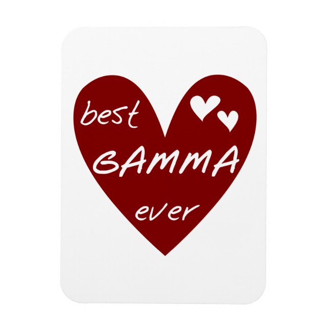 Red Heart Best Gamma Ever Gifts Magnet (Vertical)