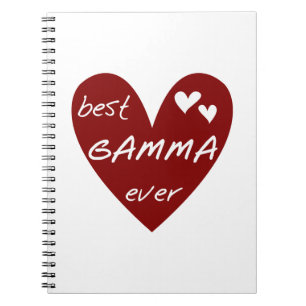 Red Heart Best Gamma Ever Gifts Notebook