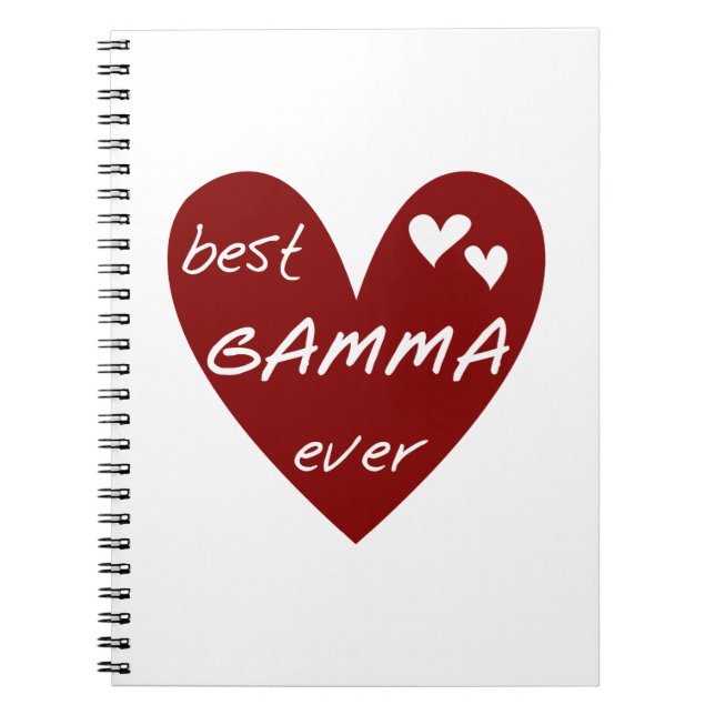 Red Heart Best Gamma Ever Gifts Notebook (Front)