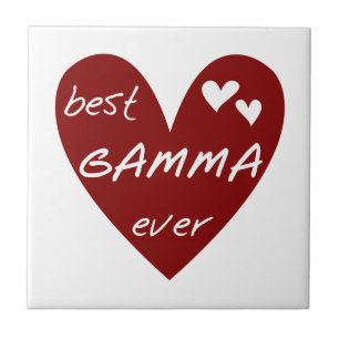 Red Heart Best Gamma Ever Gifts Tile
