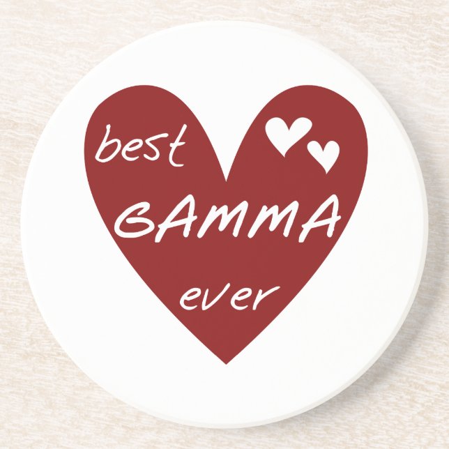 Red Heart Best Gamma Ever Tshirts and Gifts Coaster (Front)