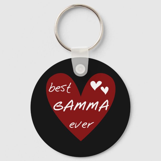 Red Heart Best Gamma Ever Tshirts and Gifts Key Ring (Front)