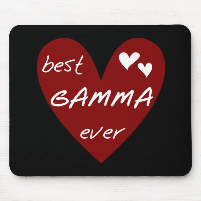 Red Heart Best Gamma Ever Tshirts and Gifts Mouse Mat (Front)