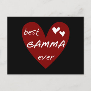 Red Heart Best Gamma Ever Tshirts and Gifts Postcard
