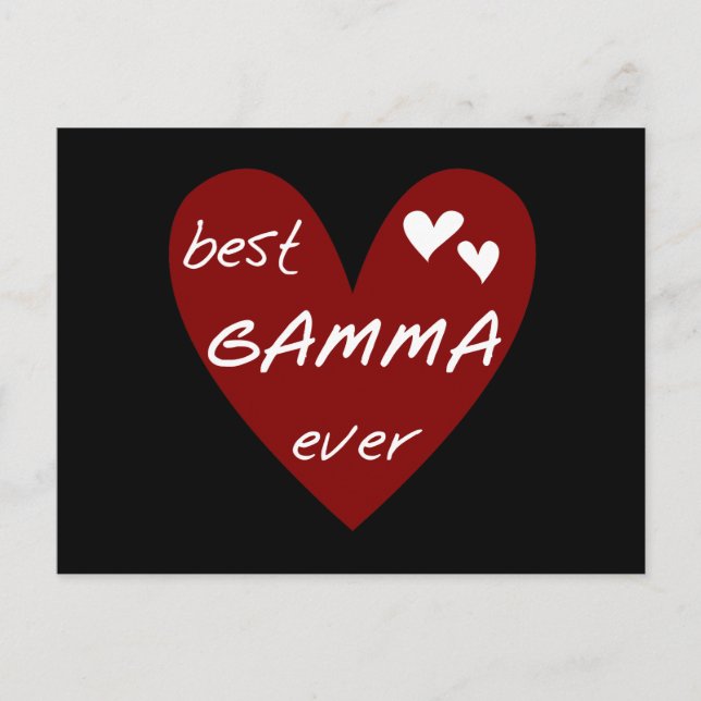Red Heart Best Gamma Ever Tshirts and Gifts Postcard (Front)