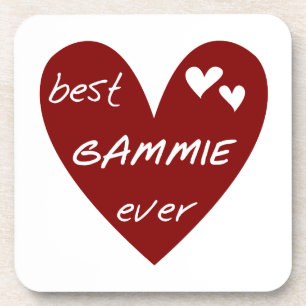 Red Heart Best Gammie Ever Gifts Coaster