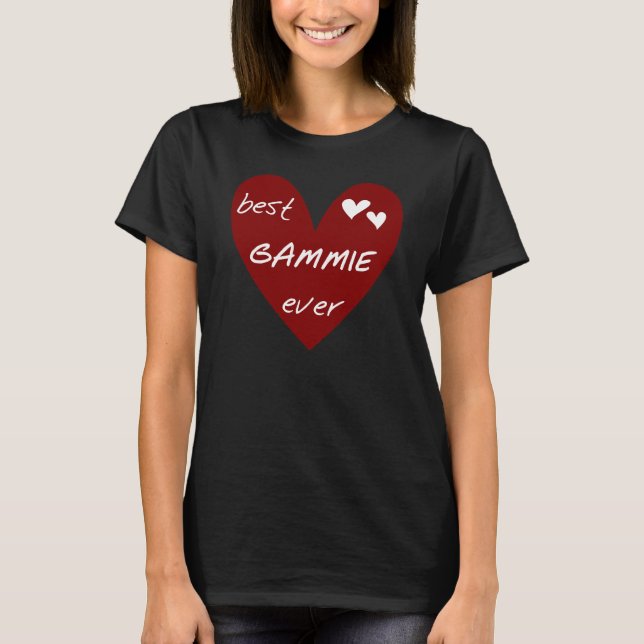 Red Heart Best Gammie Ever Tshirts and Gifts (Front)