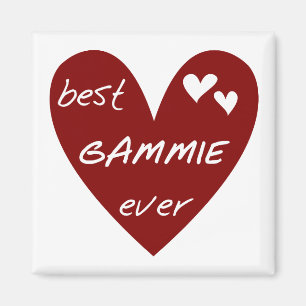 Red Heart Best Gammie Ever Tshirts and Gifts Magnet