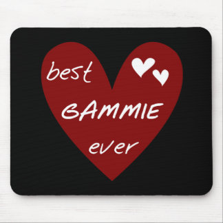 Red Heart Best Gammie Ever Tshirts and Gifts Mouse Mat