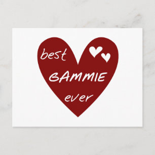 Red Heart Best Gammie Ever Tshirts and Gifts Postcard