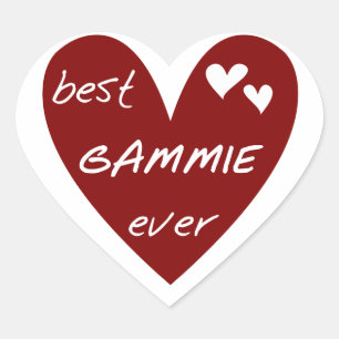 Red Heart Best Gammie Ever Tshirts and Gifts Sticker
