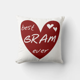 Red Heart Best Gram Ever Gifts Cushion