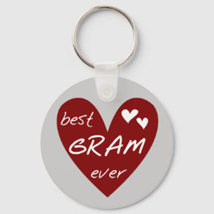 Red Heart Best Gram Ever Tshirts and Gifts Key Ring
