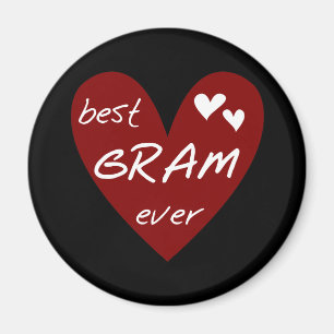 Red Heart Best Gram Ever Tshirts and Gifts Magnet