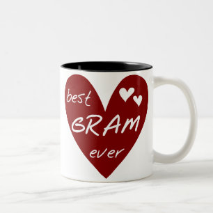Red Heart Best Gram Ever Tshirts and Gifts Two-Tone Coffee Mug
