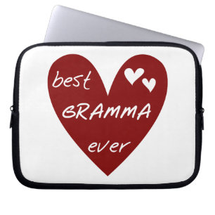Red Heart Best Gramma Ever Gifts Laptop Sleeve