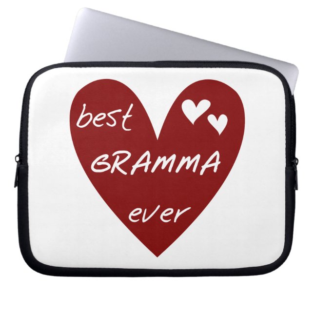 Red Heart Best Gramma Ever Gifts Laptop Sleeve (Front)