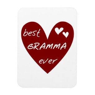 Red Heart Best Gramma Ever Gifts Magnet