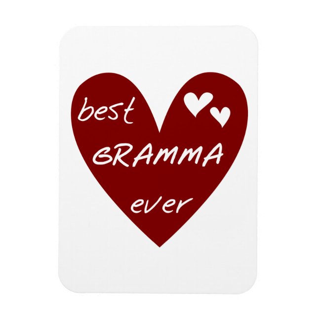 Red Heart Best Gramma Ever Gifts Magnet (Vertical)