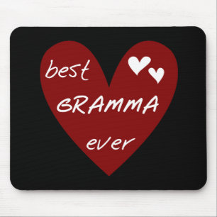Red Heart Best Gramma Ever T-shirts and Gifts Mouse Mat