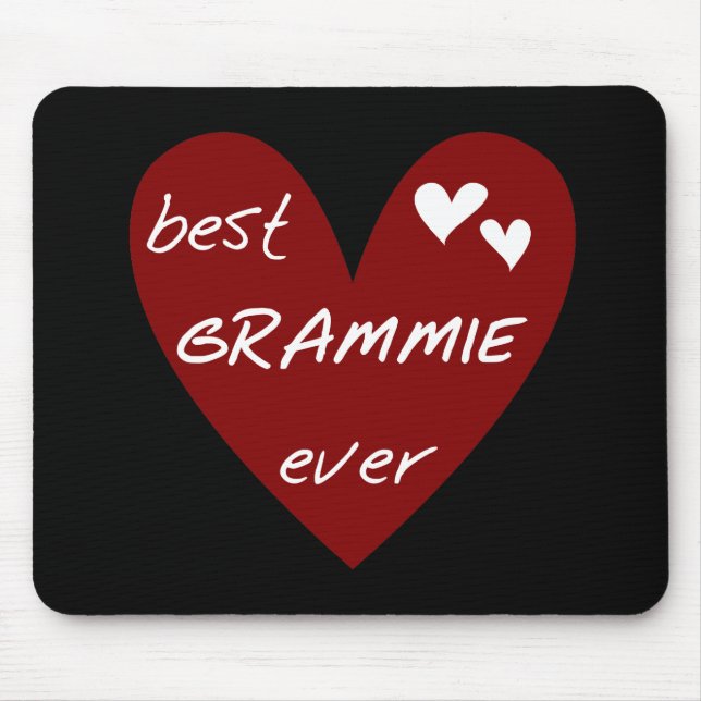 Red Heart Best Grammie Ever T-shirts and Gifts Mouse Mat (Front)