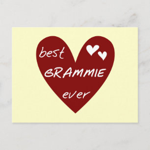 Red Heart Best Grammie Ever T-shirts and Gifts Postcard