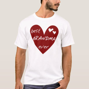 Red Heart Best Grandma Ever T-shirts and Gifts